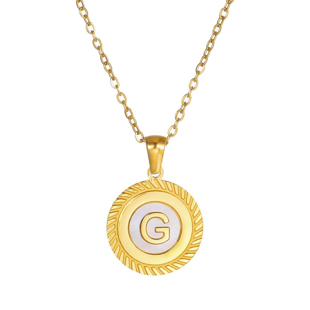 Round Mini Initial Necklace