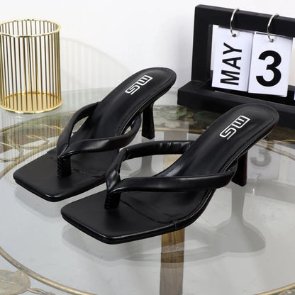 Stylish stiletto heel flip flops for women's summer fashion
