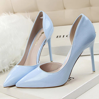 Patent Leather High Heel Stiletto Party Shoes for Women in Office Career