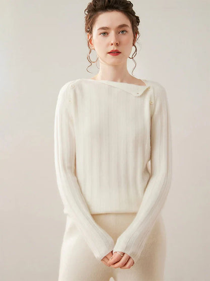 | Buttoned Cashmere Sweater