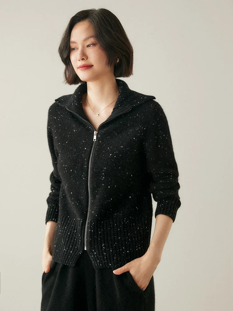 | Cashmere Zip Cardigan