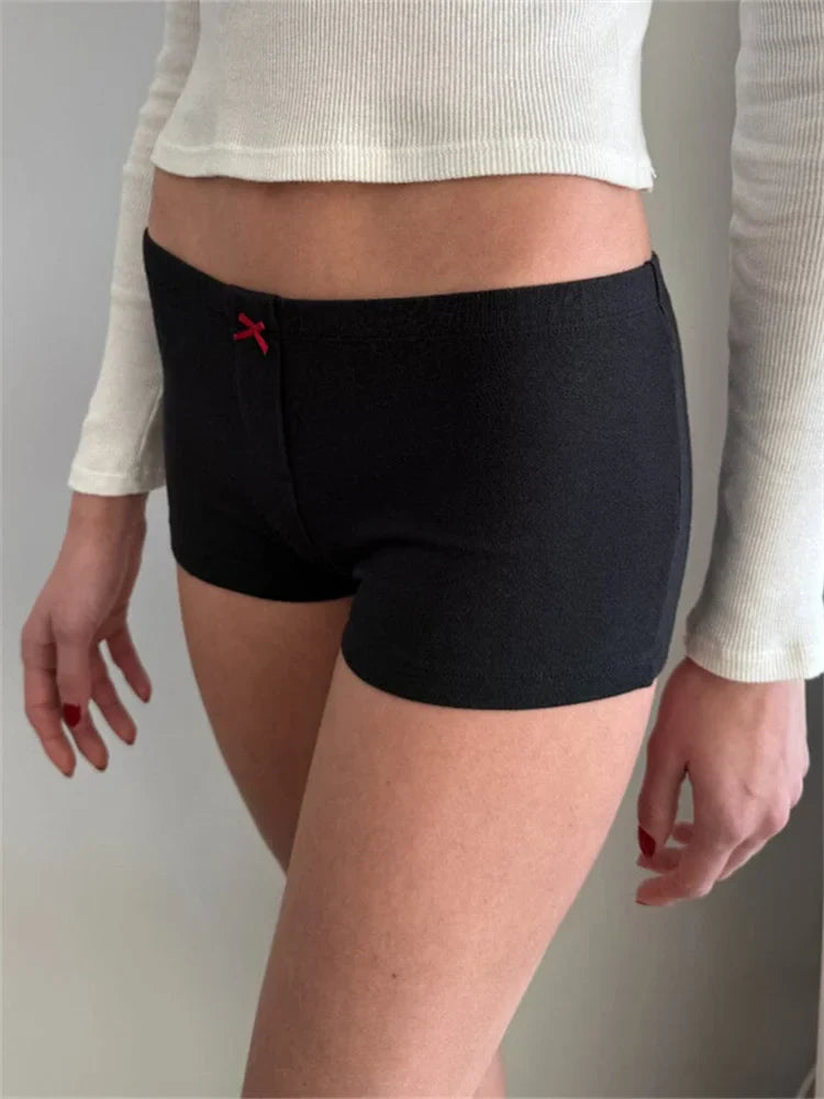 Star Print Knee Denim Short