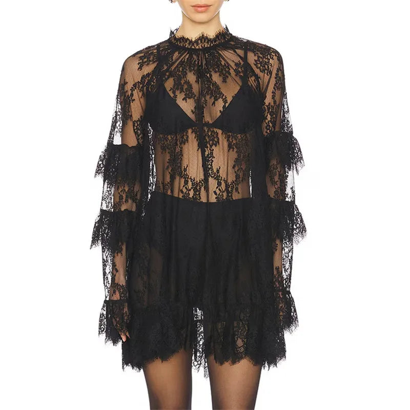 Niki Lace Sheer Dress
