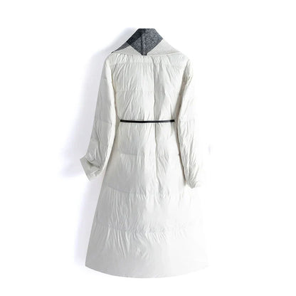 | Wool-Panel Down Coat