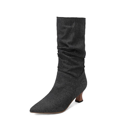 | Mid-Calf Heel Boots