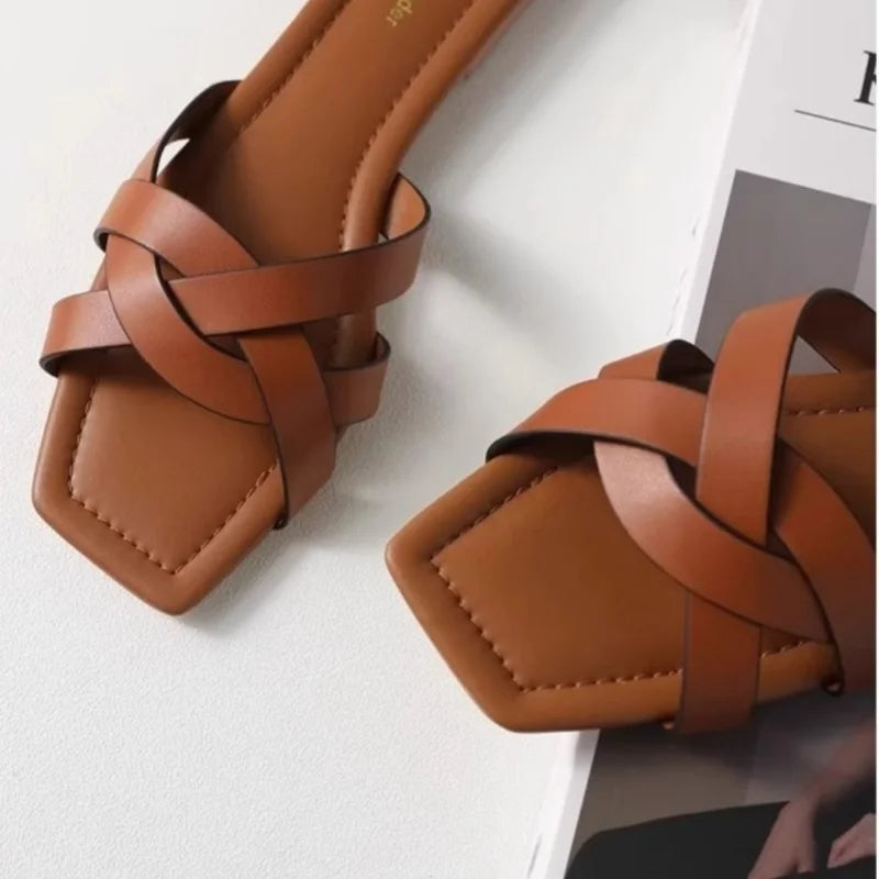 | Woven Slide Sandals