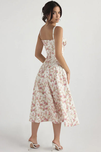 Halter Solid High-End Floral Dress