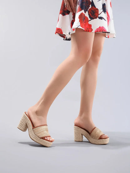 | Natural Woven Heels