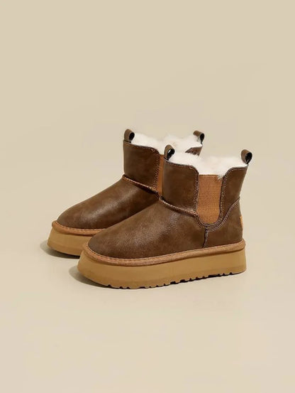 | Leather Fur Boots