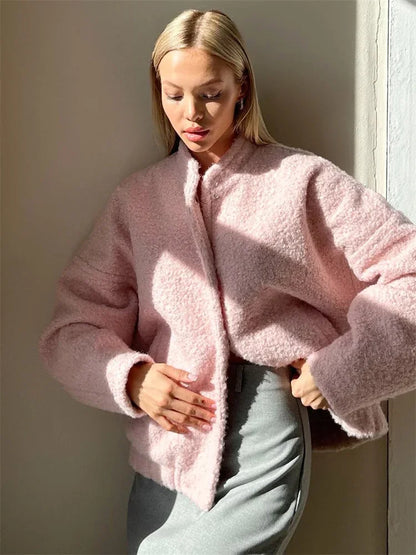 Patchwork Knit Cardigan Coat