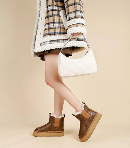 | Leather Fur Boots