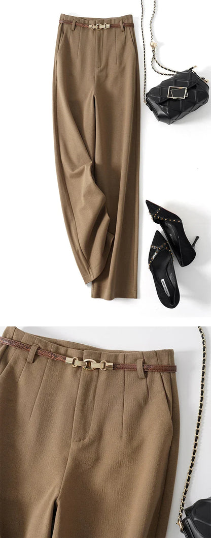 | Wide Leg Wool Trousers