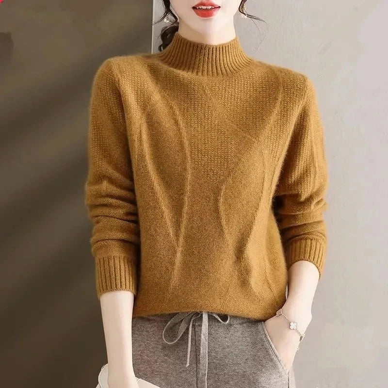 | Mock Neck Knit Sweater