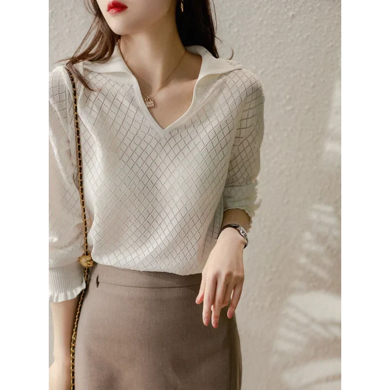 | Knit Top in Diamond Pattern