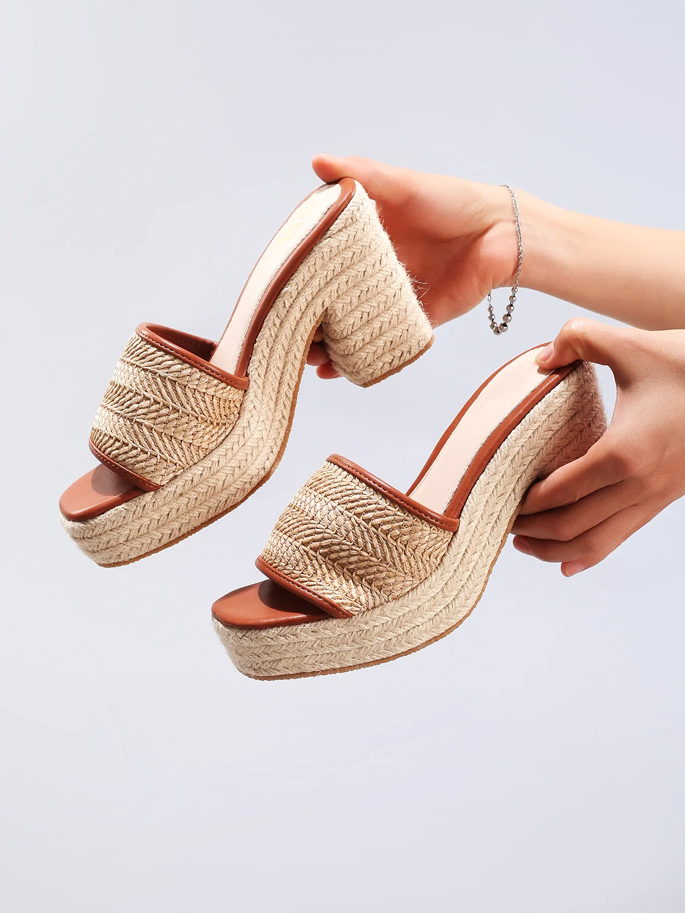 | Natural Woven Heels
