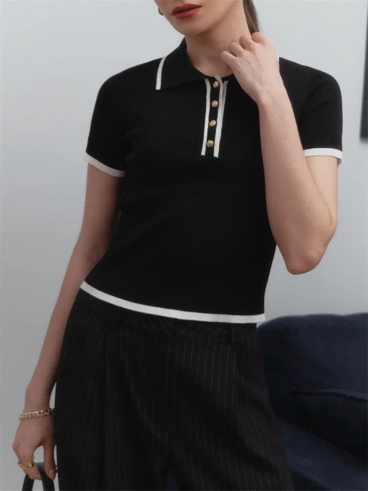 Metal Halter Knit Top