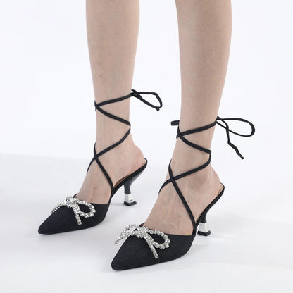 Autumn pointed shallow fashion women's cross strap sandals