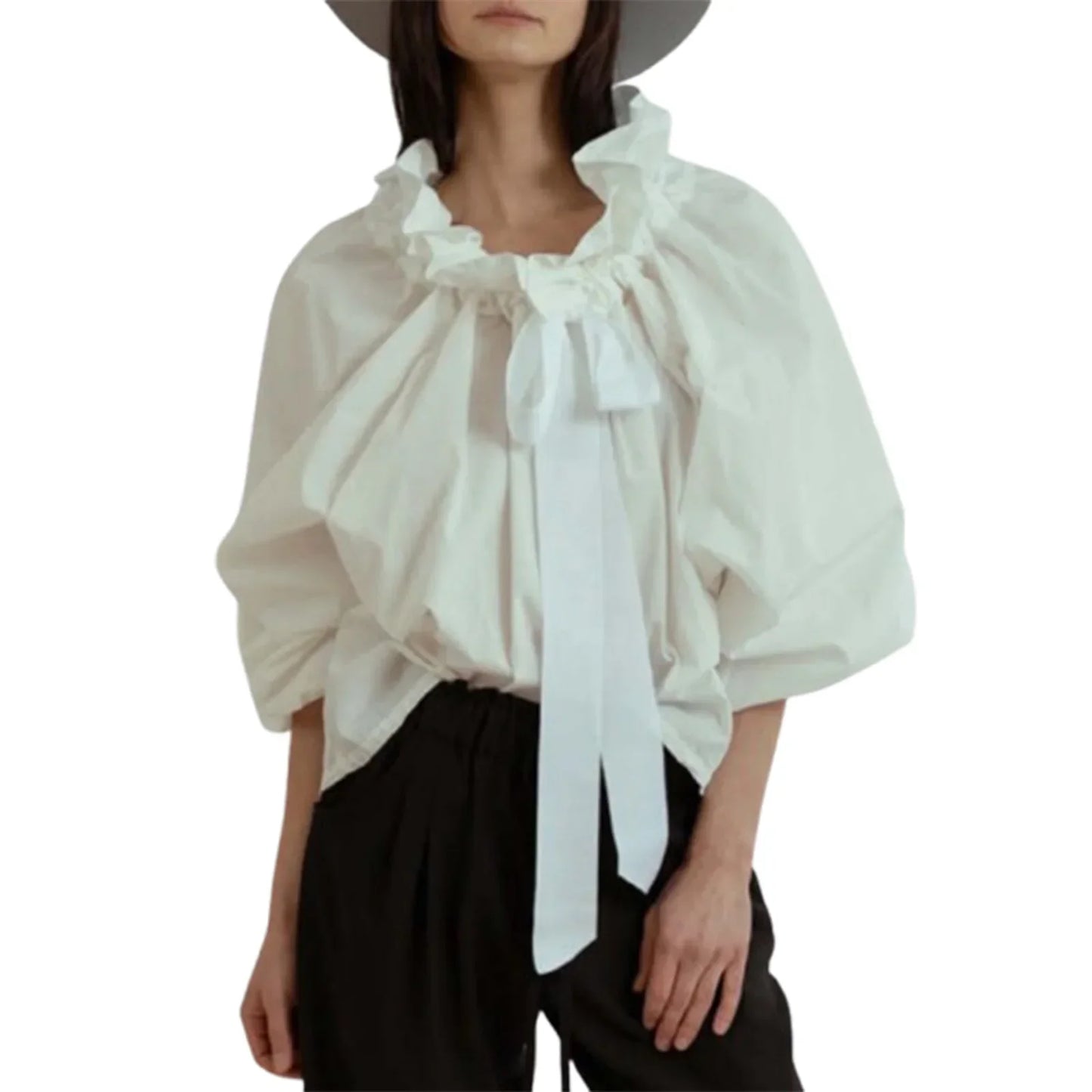 | Puffed Cotton Blouse