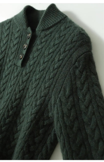 | Cashmere Button-Up Sweater