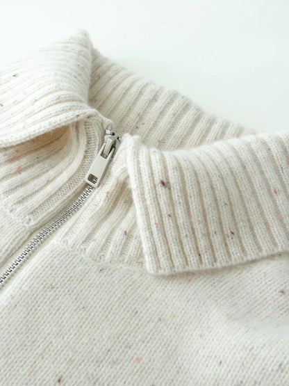 | Cashmere Zip Cardigan