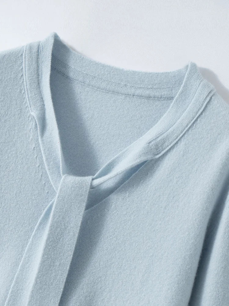 | Cashmere Pullover with Scarf Collar