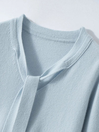 | Cashmere Pullover with Scarf Collar