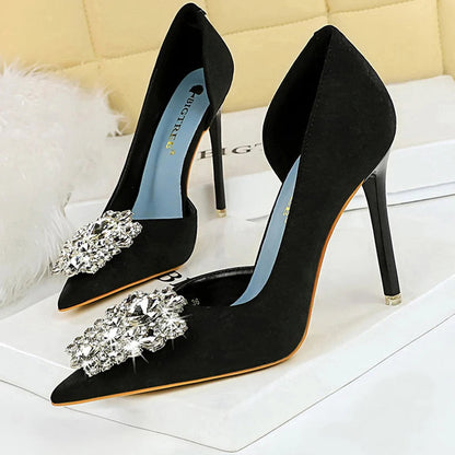 Rhinestone High Heels Luxury Banquet Pumps for Women