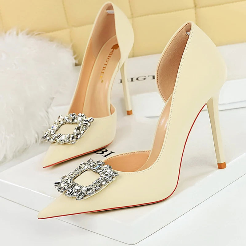 Luxury Rhinestone Design Women Pumps High Heels 10.5 Cm