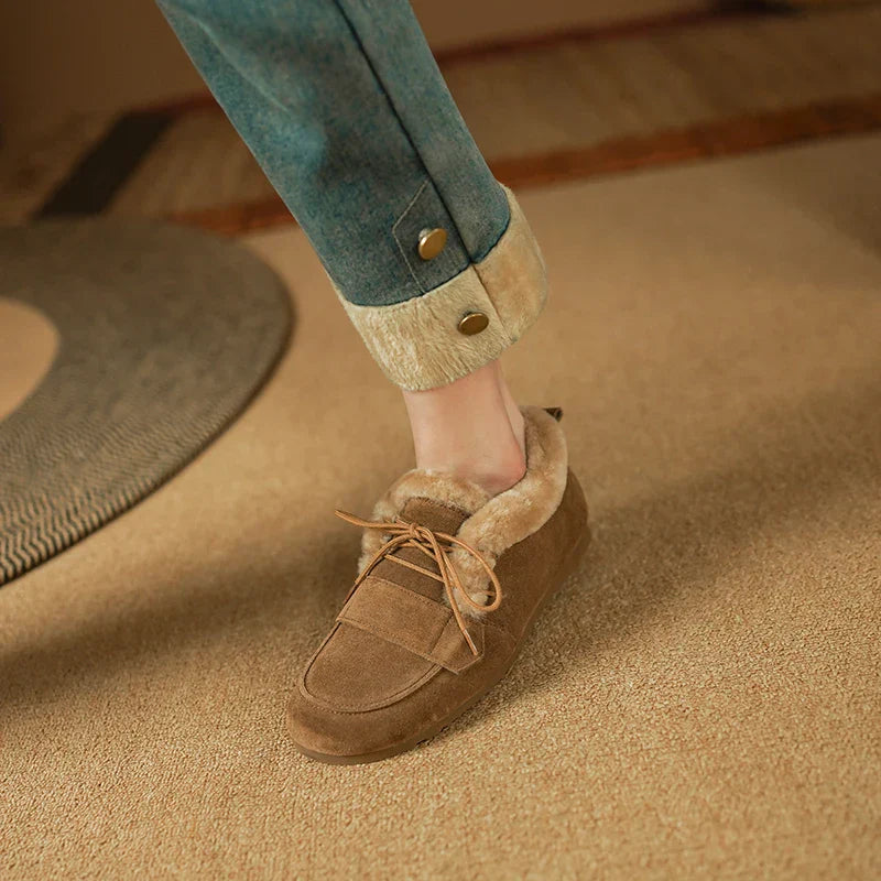 | Suede Wool Moc Boots