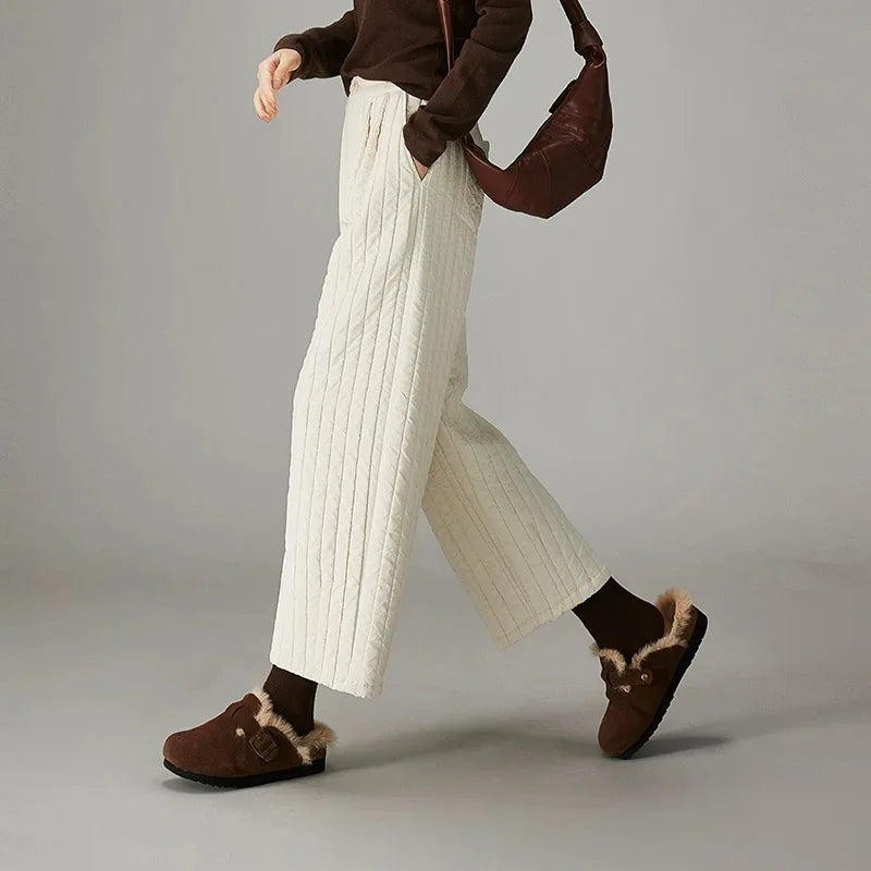 | Cotton Wide-Leg Pants