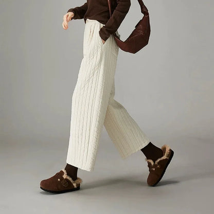 | Cotton Wide-Leg Pants