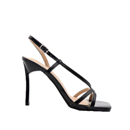 Rhinestone High-Heeled Sandals for Women, Plus Size Outdoor Fashion Heels