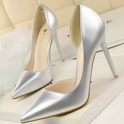 Patent Leather High-heels Classic Pumps for Women Wedding Shoes