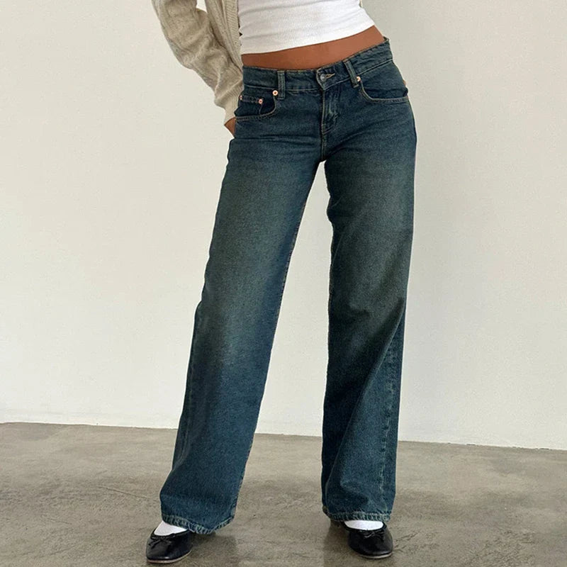 | Low-Waist Denim Pants