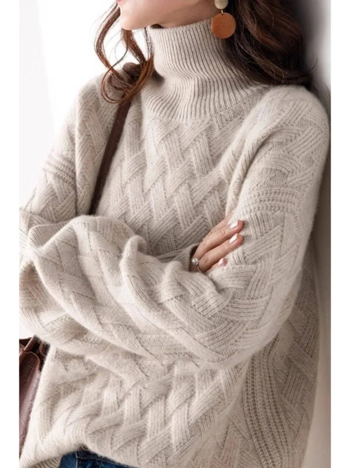 | Cable Turtleneck Sweater