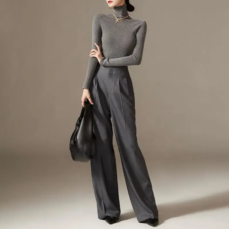 | Wide Leg Draped Pants