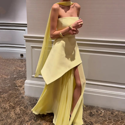 Backless Split Knit Sheer Maxi Dress