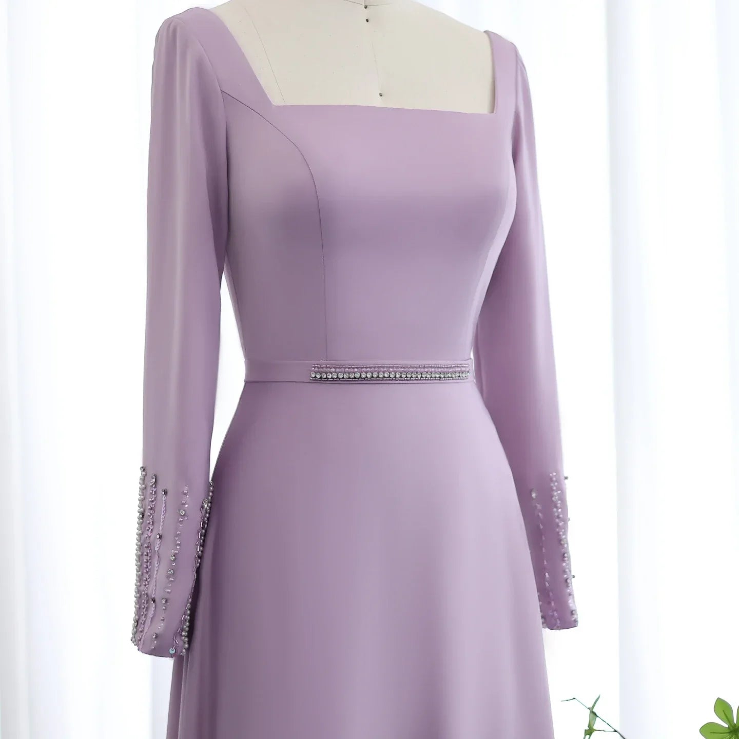 Lilac Ruffles Evening Dresses for Women