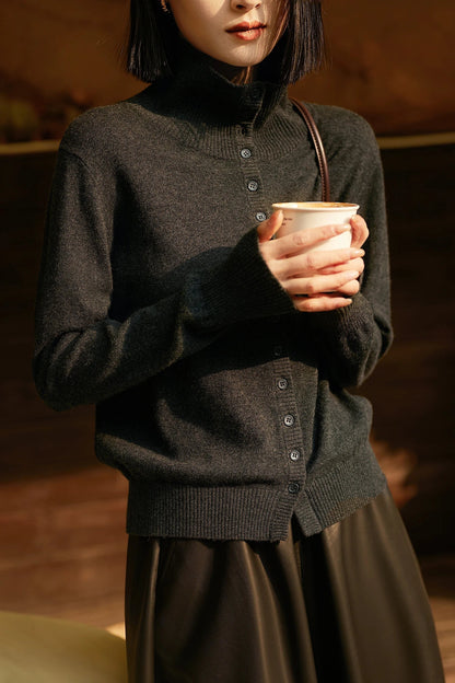 | Cashmere Button Sweater