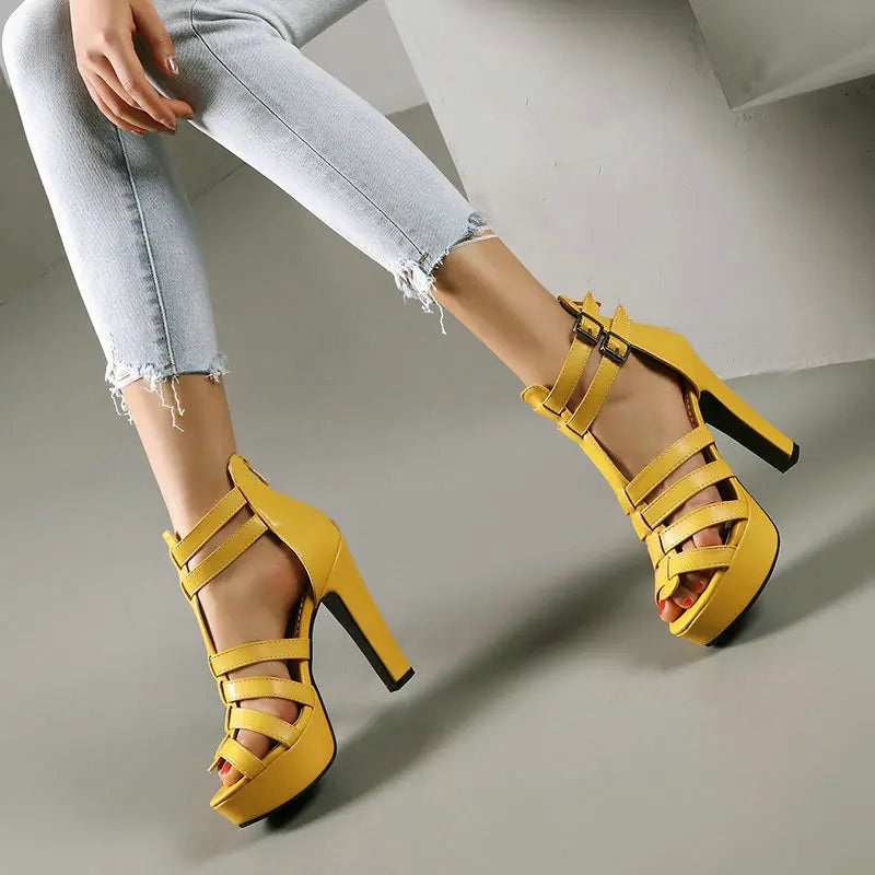 | Strapped Platform Heels