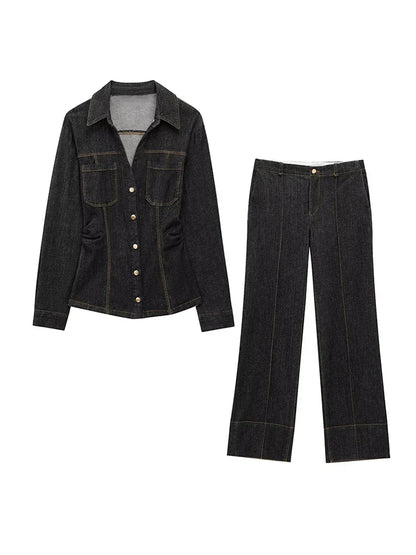 | Button Denim Set