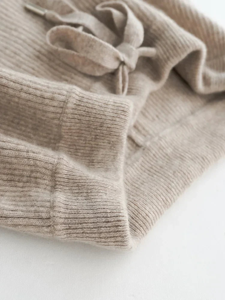 | Wool Knitted Wide Leg Pants