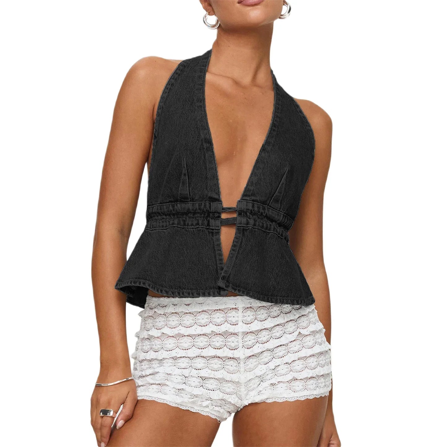 Fresca Jean Halter Top