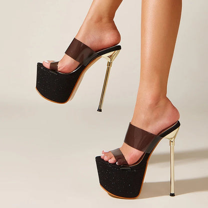 Bling Platform High Heels with Runway Style