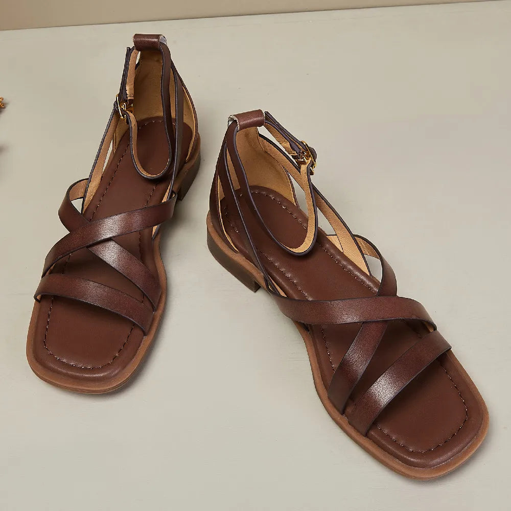 | Crosswalk Orthopedic Leather Sandals