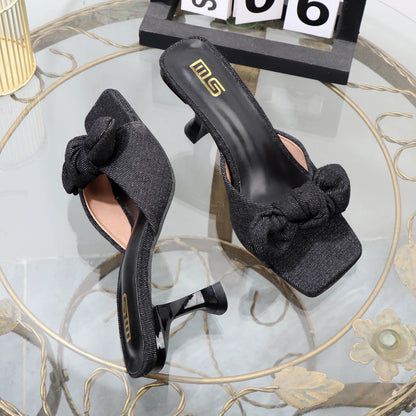 Square Toe Thin Heel Sandals - High-Value Women's Drag High-Heeled Shoes