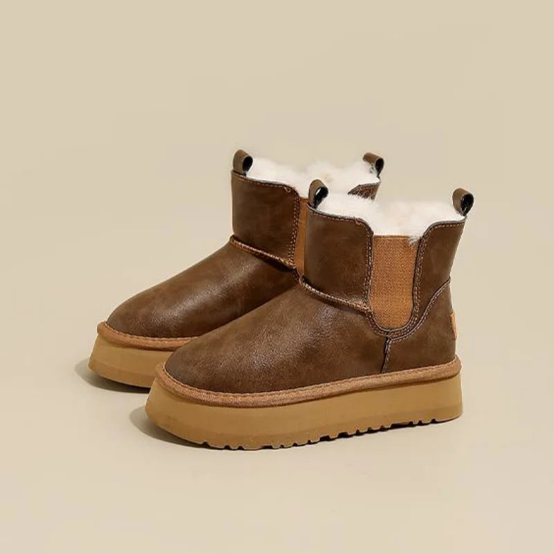 | Leather Fur Boots