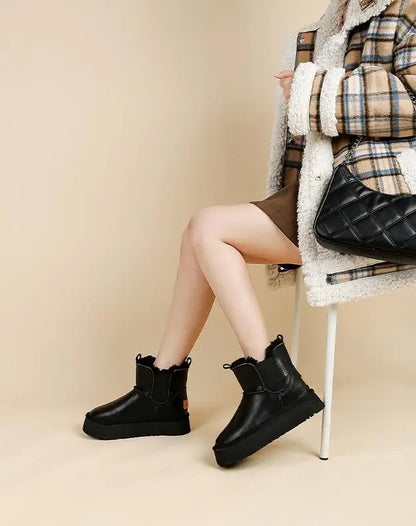 | Leather Fur Boots