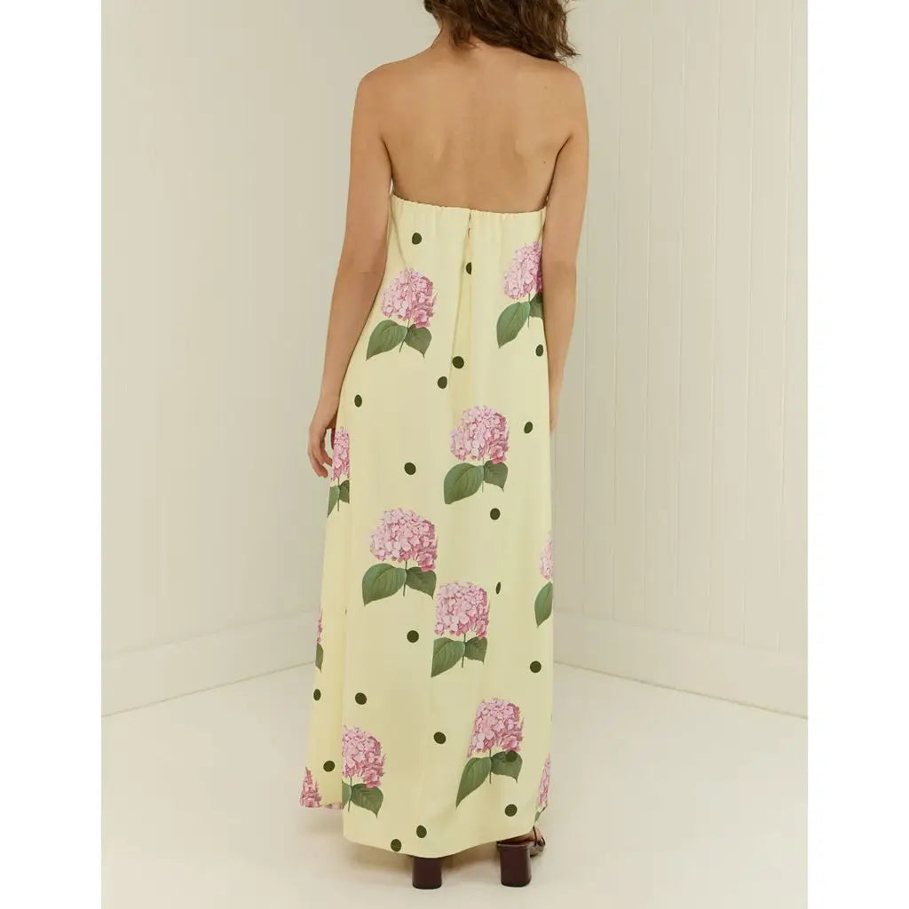 Strapless Floral A-Line Vacation Dress
