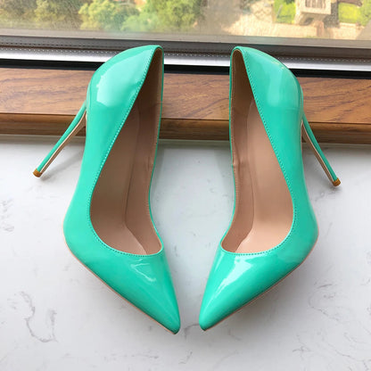 Mint Green Pointy Toe High Heel Shoes - 8cm, 10cm, 12cm